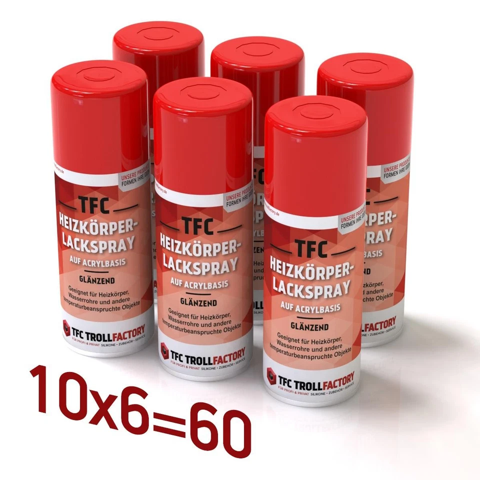TFC Heizkörper Lackspray weiss hochglänzend- Menge: 60 x 400 ml - Bild 1 von 4