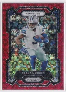 2023 Panini Prizm Brandin Cooks #71 No Huddle Red /70 Dallas Cowboys - Picture 1 of 3