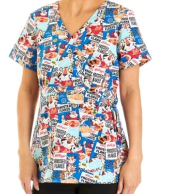 Kellogg's Officially Licensed Koi Women's Scrub Top Tony The Tiger Print Size M - Image 1 of 4