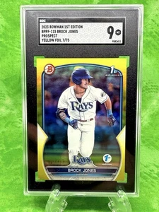 Brock Jones - 1st Edition - /75 Yellow - 2023 Bowman #BPPF-115 Tampa Bay Rays - Bild 1 von 5
