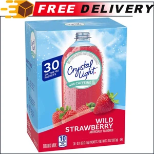 Crystal Light Wild Strawberry 30 On-The-Go Packets Drink Mix, 3.3 Oz - Picture 1 of 9