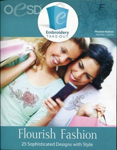 OESD - EMBROIDERY TAKE OUT - FLOURISH FASHION - 25 DESIGNS - PACK NO. 12297H - Picture 1 of 2