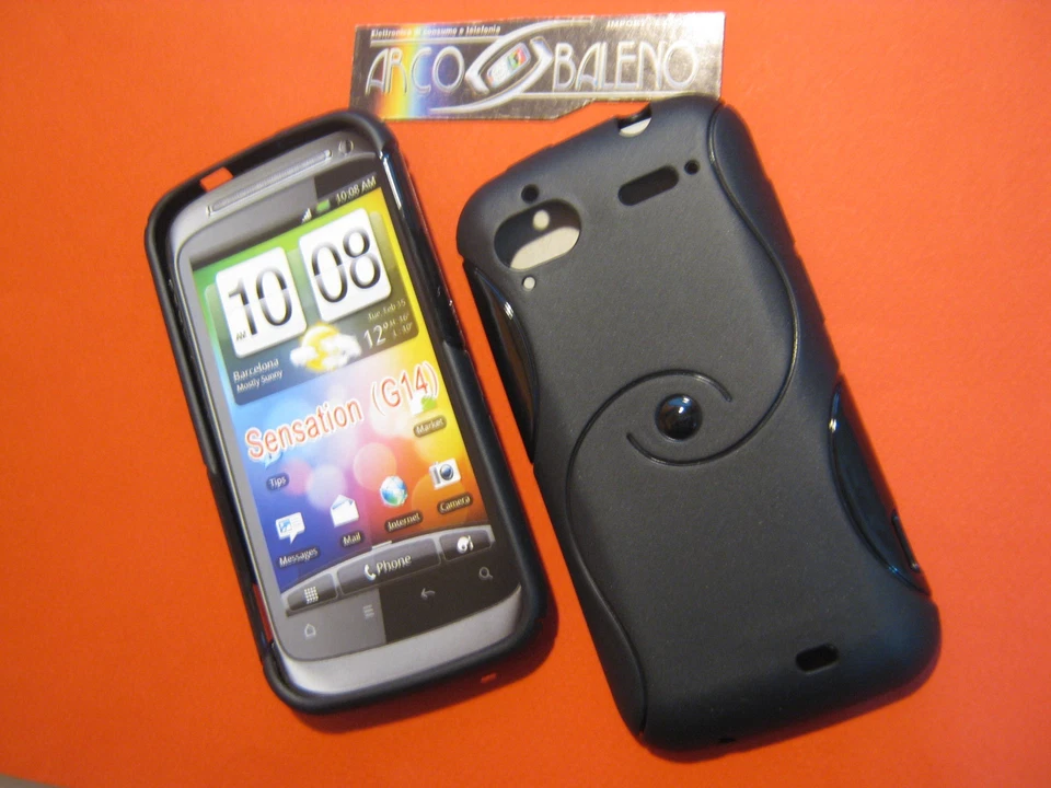 2x CUSTODIE COVER IN SILICONE TPU PER HTC SENSATION XE G14 Z710E NERO BLACK - Immagine 1 di 1
