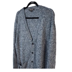 Michael Kors linen plus minimalist cardigan XXL cozy grandpa sweater lived in - Picture 1 of 7