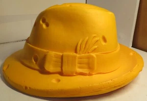 Ultra Rare Vintage Cheese Head Fedora Hat Cap Green Bay Packers 16" Long GUC Toy - Bild 1 von 12