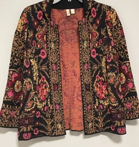 Anthropologie MOTH Paisley Knit Cardigan Small - Picture 1 of 5