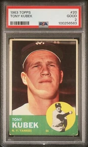 1963 TOPPS TONY KUBEK #20 PSA 2 - Picture 1 of 2