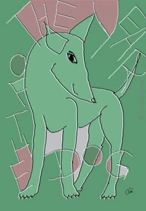 JACQUELINE DITT - The Year of the Dog ltd.sign.stampa originale grafica cane - Foto 1 di 3