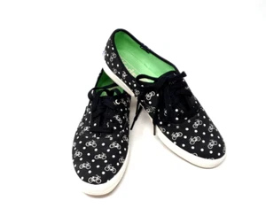 Keds Women Champion Bike Dot Black Casual Canvas Shoes Lace up Sneakers Travel - Picture 1 of 7