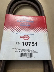 Rotary 12-10751 Deck Belt Replaces John Deere M110978 9/16" x 101.9" Made In USA - Picture 1 of 5