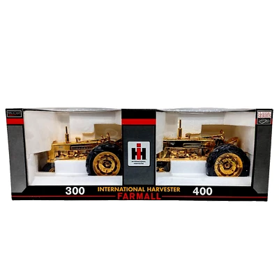 1/16 International Harvester Farmall 300 & 400 Gold 50th Anniversary Tractor Set - Image 1 of 4