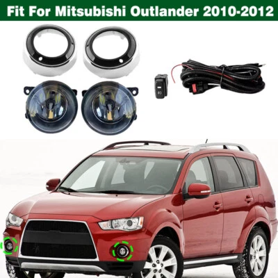 Lámpara antiniebla LED + cubierta de agujeros de luces antiniebla + arnés para Mitsubishi Outlander 2010-2012 Foto 1 de 4