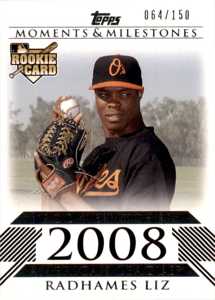 2008 Topps Moments & Milestones #161 Radhames Liz RC Baltimore Orioles /150 - Image 1 of 2