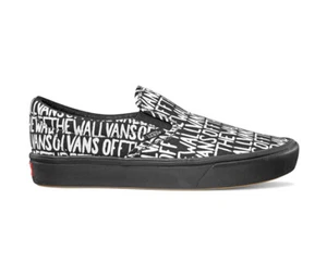 VANS Unisex ComfyCush Slip On, Mens  Brush, Black True White Women’s Sz 8 / 10.5 - Picture 1 of 12