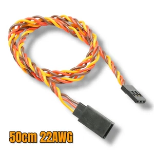 ✅ 4 Stück 50cm JR Servo Verlängerung Servokabel Verdrillt Twisted 22AWG Kabel 3P - Bild 1 von 17