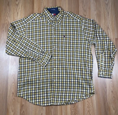 Tommy Hilfiger Botones Manga Larga Cuadros Franela Para Hombre Talla M Mediana Foto 1 de 4