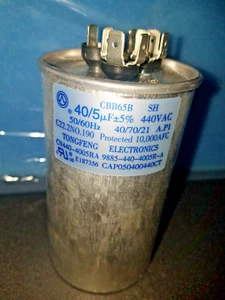 Goodman CAP050550440RTP 5/55 MFD 440V Dual Round Capacitor - Picture 1 of 4