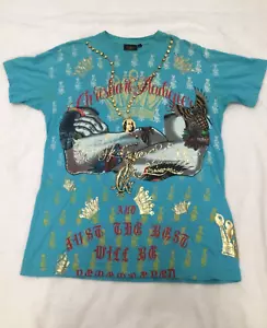 Christian Audigier T-Shirt für Herren Größe: Medium - Farbe: hellblau - Bild 1 von 9