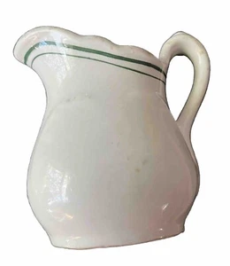 Vintage Ironstone Wood & Sons England Individual Creamer Green Stripe - Picture 1 of 10