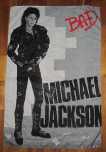 MICHEAL JACKSON BAD - ORIGINAL BANDIERA /POSTER 105X72CM Vintage (Textilfaser) - Bild 1 von 1
