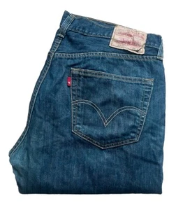 LEVIS 501 Jeans Mens W 36 L 32 Straight Fit Vintage Blue Denim Red Tab No E8 - Picture 1 of 12