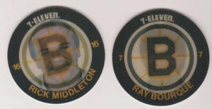Discos Boston Bruins 1984-85 7-11 - Ray Bourque y Rick Middleton - Imagen 1 de 2