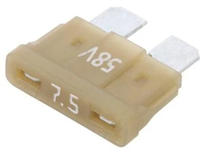 5X 340026-58V Sicherung: Schmelz 7,5A 58VDC KFZ 19,3 mm Zinnlegierung ESKA - Bild 1 von 1