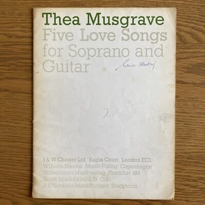 Thea Musgrave Five Love Songs for Soprano and Guitar publ. J&W Chester - Picture 1 of 8
