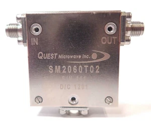 QUEST MICROWAVE SM2060T02 ISOLATOR S/N 411, D/C 1201, TESTED AND WORKING! - Picture 1 of 7