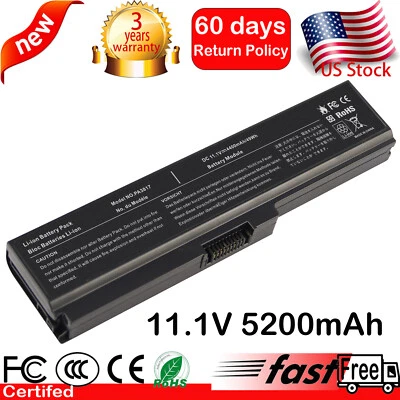 Battery for Toshiba Satellite P755-S5390 A665-S6050 A665-S6086 A665-S6094 - Image 1 of 4