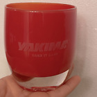 Porte-bougie en verre rouge soufflé à la main Glassybaby votif gravé logo Yakima
