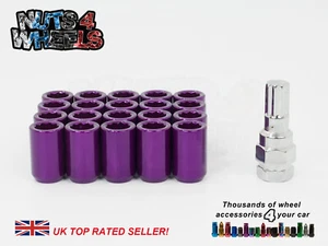 16 x Purple Tuner Wheel Nuts plus Locking Nuts Fits Focus 1998-2019 - Picture 1 of 4