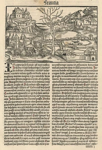 Antique Print "Francia" (French Countryside) H. Schedel - J. Schönsperger, 1497 - Picture 1 of 4