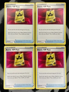 4x Pokémon JCC Batalla VIP Pase 225/264 Fusion Strike Trainer Regular Poco Común Casi Nuevo - Imagen 1 de 2
