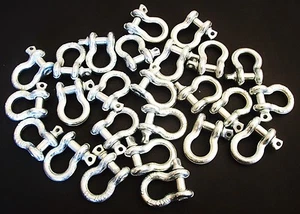 25 GOLIATH INDUSTRIAL 5/16 BOW SHACKLE ANCHOR CLEVIS SCREW PIN 1500LB BS516 G209 - Picture 1 of 2