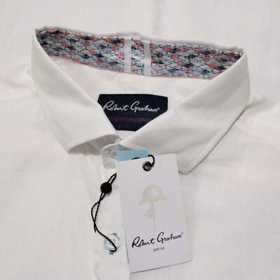 Robert Graham NWD Bennett Casual Button Down Shirt Size 2XL Tailored in White - Image 1 of 4