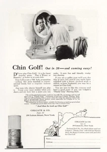 1921 Colgate Bastone da barba: mento golf stampa vintage annuncio - Foto 1 di 1