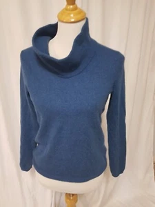 Talbots Pure Cashmere Pullover Sweater Women's Sz Medium Petites Blue - Picture 1 of 8