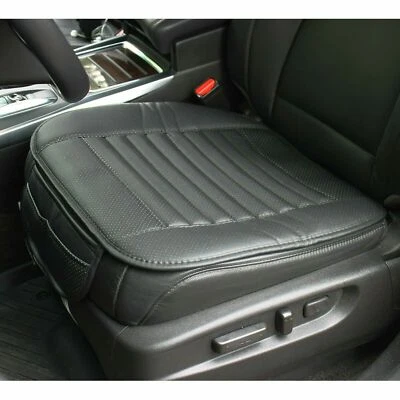 Universal Car Seat Cover PU Leather 3D Breathable Pad Mat for Auto Chair Black - Image 1 of 4