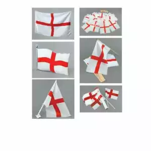 England EM Fußball St. Georg Flagge Kostüm Zubehör - Bild 1 von 5