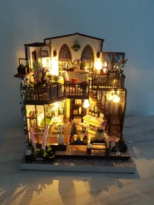 Miniatur-Stube, Haus, Mini-Welt-mit Beleuchtung-bereits fertiggestellt-Unikat  - Bild 1 von 14