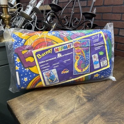 Vintage Barney and Baby Bop Kids Toddlers Sleeping Nap Mat Portable 1992 NEW - Image 1 of 4