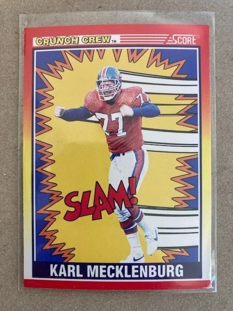 1990 Score Football - KARL MECKLENBURG #551 (CRUNCH CREW) Denver Broncos - Image 1 of 1