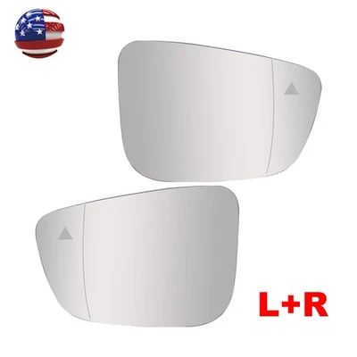A Pair Left+Right Mirror Glass w/Blind Spot for 2017-2022 BMW 530i 540i 745e US - Image 1 of 4