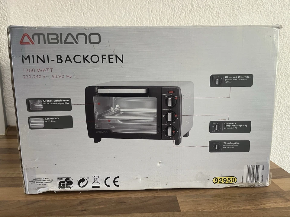 Ambiano Mini Backofen 1200W - Bild 1 von 4