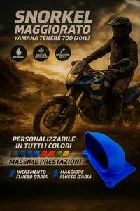 Snorkel maggiorato 3D Yamaha Ténéré 700 2019-2025 – Adattabile filtro originale - Foto 1 di 13