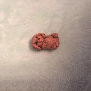 Tiny Pig Figure - Handmade Vintage Clay Figurines *FREE POSTAGE*avg. 1.5cm - Picture 1 of 4