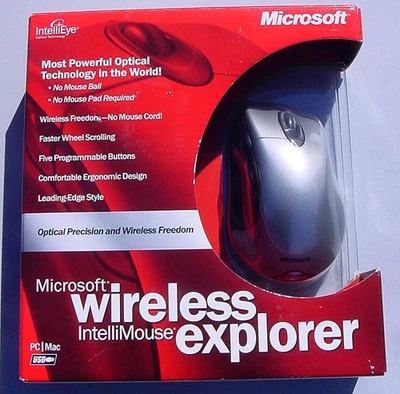 Vintage Microsoft Wireless IntelliMouse Explorer USB PC/Mac Maus *M03-00001* 2001 - Bild 1 von 4