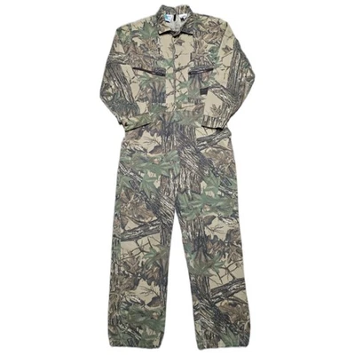 90s Vintage Liberty Coveralls Real Tree Camouflage Mens Sz M Regular (38-40) USA - Image 1 of 4