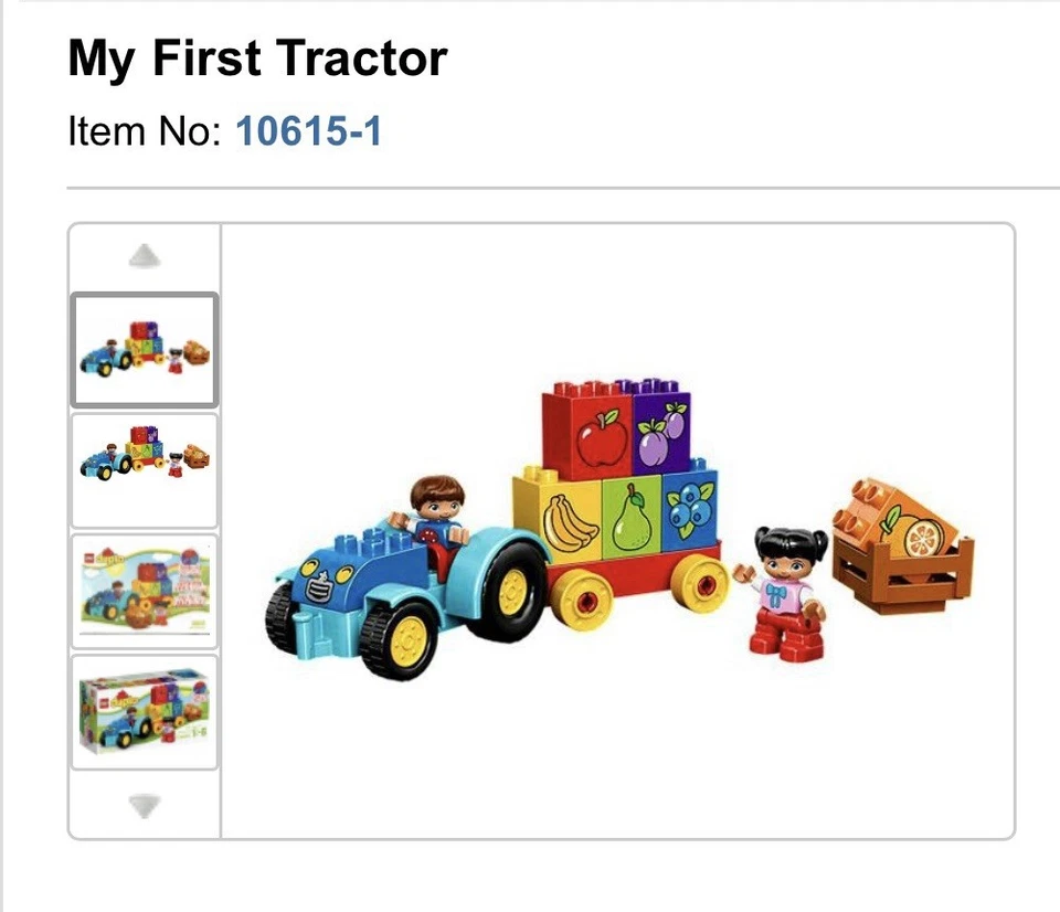 LEGO DUPLO My First Tractor 10615  Blue Tractor Farm Farmer - Image 1 of 1